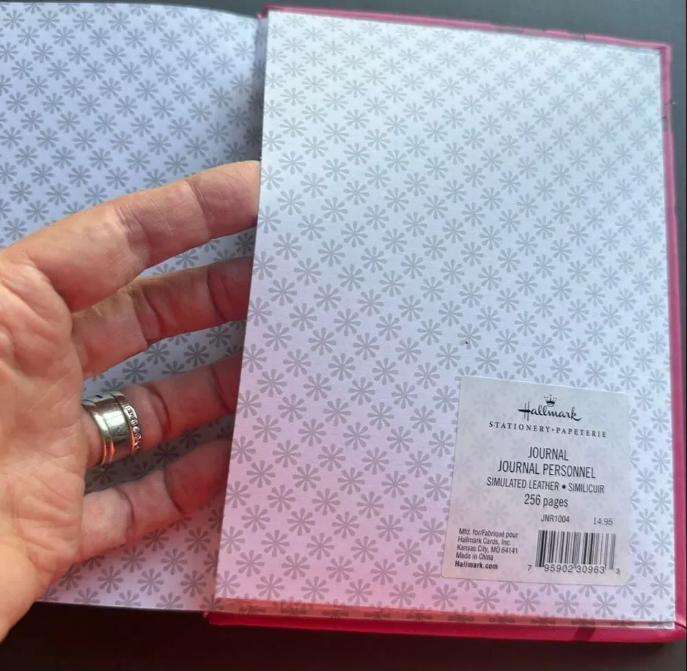 Hallmark Hardcover Journal Hot Pink Magenta Cherry Blossom Debossed Notebook